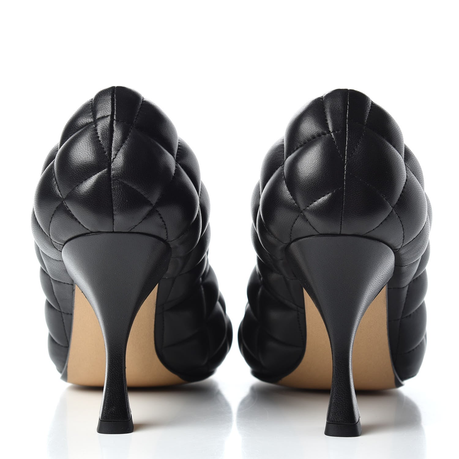 Bottega Veneta Nappa Matelasse Captoe Pumps 36 Black 7 of 10