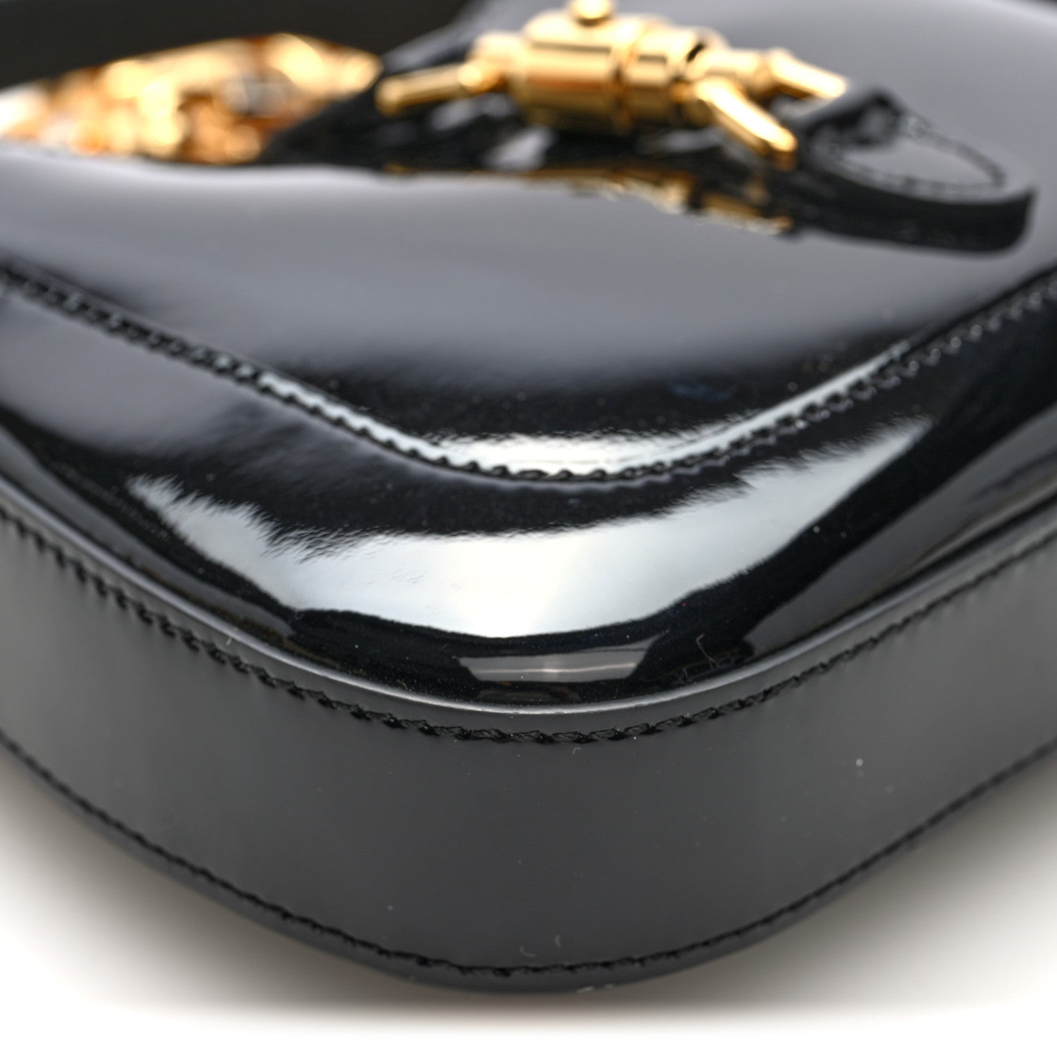 Gucci Patent Mini Jackie 1961 Crystal Hobo Black 8 of 9