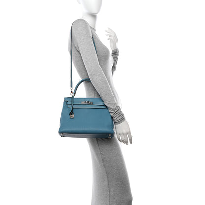 Hermes Togo Kelly Retourne 28 Blue Jean 2 of 14