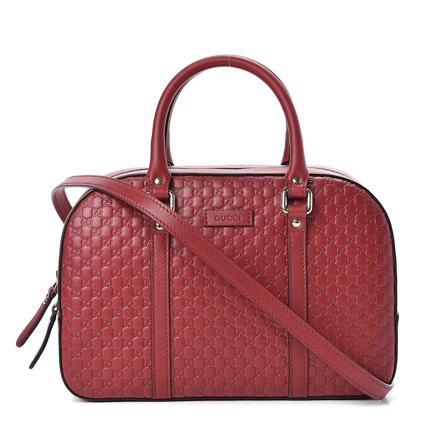 Soft Microguccissima Medium Crossbody Bag Rosso