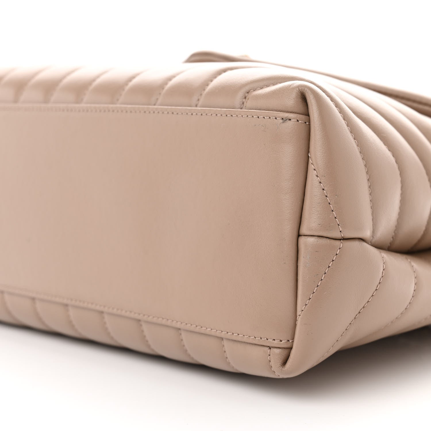 Saint Laurent Calfskin Y Quilted Monogram Medium Loulou Chain Satchel Dusty Grey 10 of 11