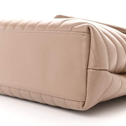 Saint Laurent Calfskin Y Quilted Monogram Medium Loulou Chain Satchel Dusty Grey 10 of 11