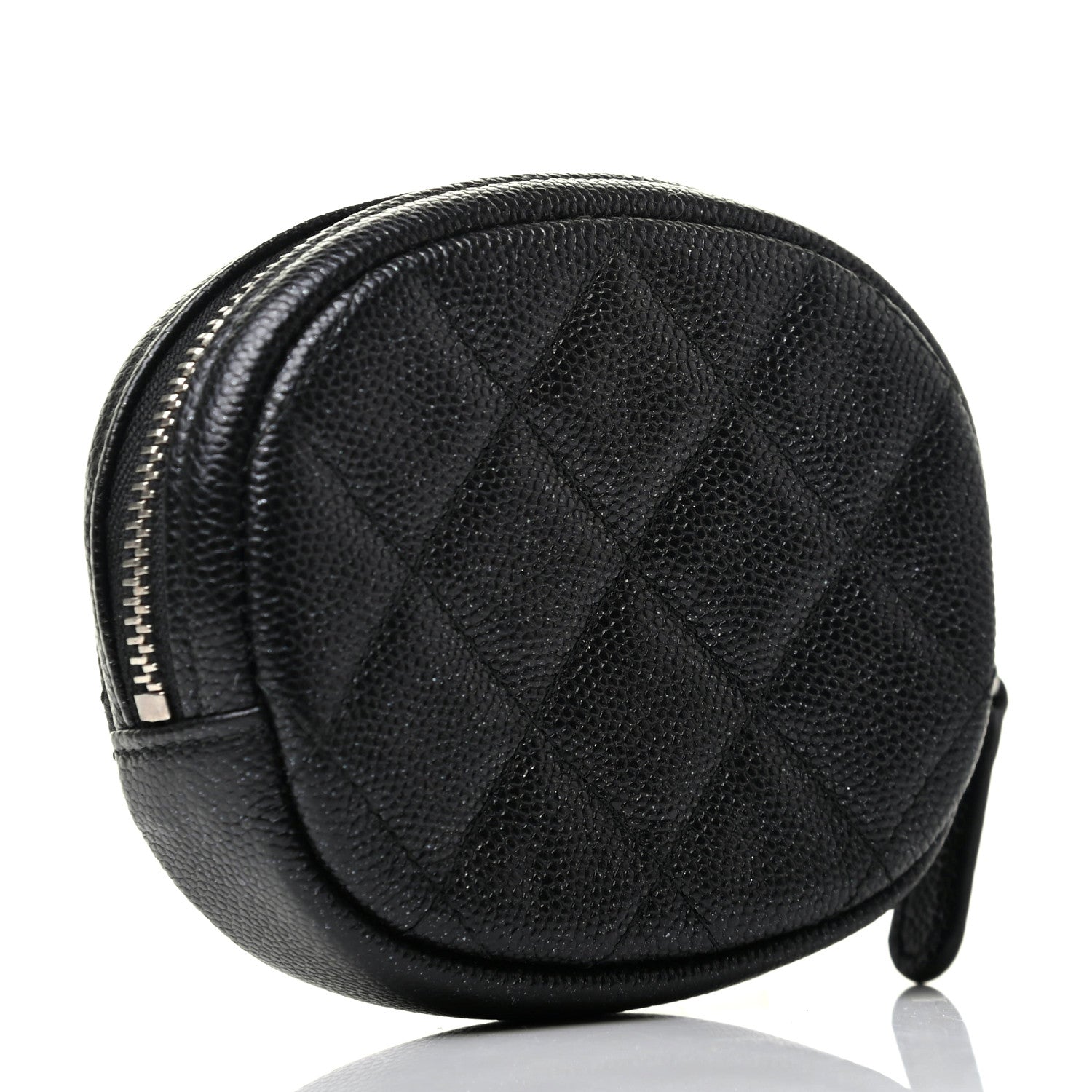 Chanel Iridescent Caviar Quilted Zip Around Classic Coin Purse Black 3 of 9