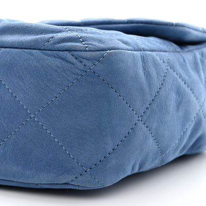 Chanel Iridescent Calfskin Large Chic Quilt Flap Blue 10 of 11
