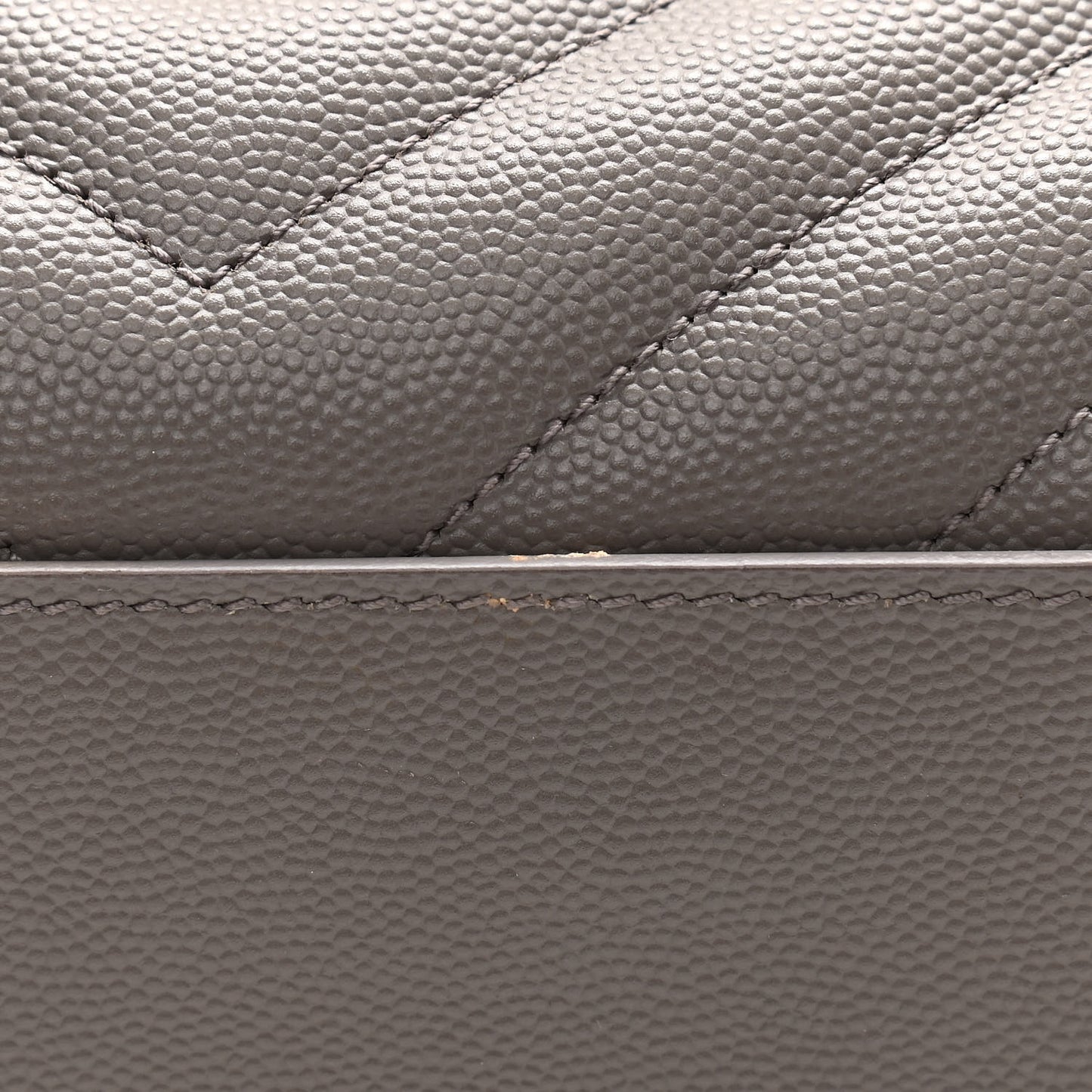 Grain De Poudre Matelasse Chevron Monogram Shopping Bag Fog