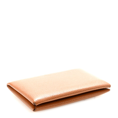 Hermes Epsom Calvi Card Case Gold 4 of 7