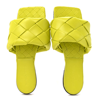 Bottega Veneta Nappa Maxi Intrecciato Lido Flat Sandals 38 Kiwi 2 of 8