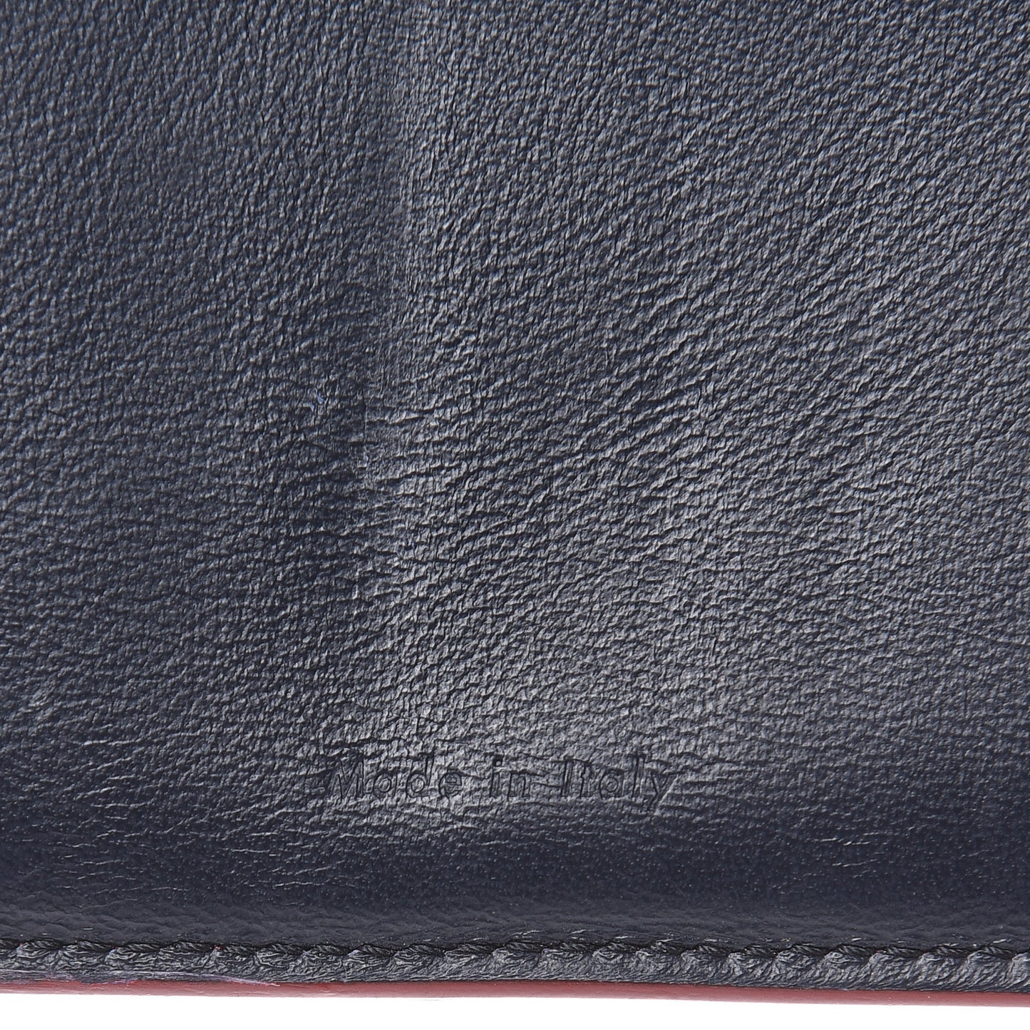 Grained Calfskin Medium Multifunction Strap Wallet Coquelicot
