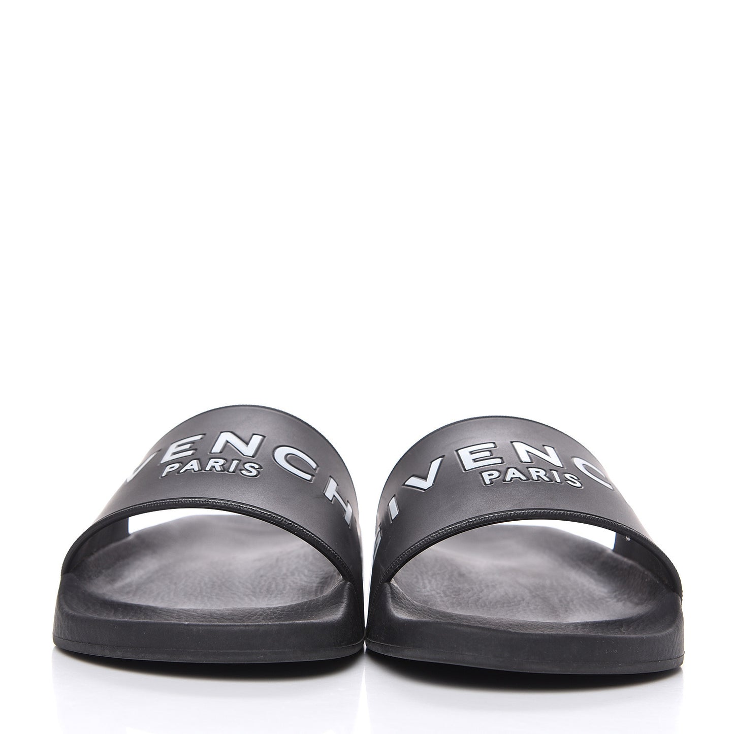 Rubber Logo Womens Pool Slide Sandals 36 Black