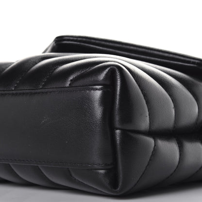 Saint Laurent Calfskin Y Quilted Monogram Toy Loulou Crossbody Bag Black 8 of 8