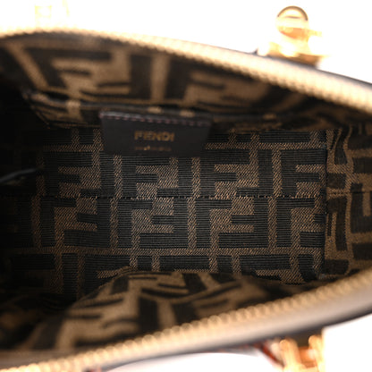Fendi Vitello King Plexiglass Logo Embossed Mini By The Way Top Handle Boston Bag Tortora 5 of 10