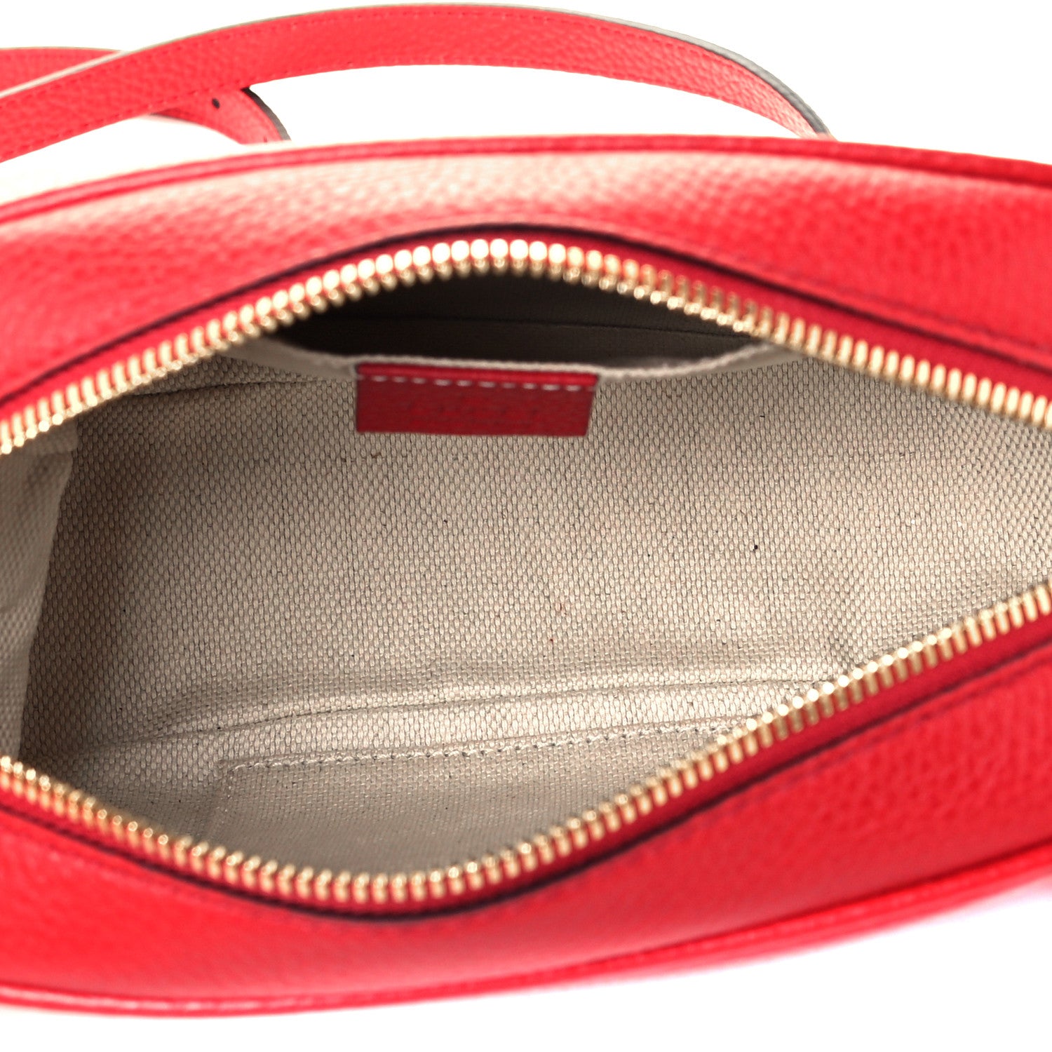 Gucci Pebbled Calfskin Small Soho Disco Bag Vibrant Red 4 of 10