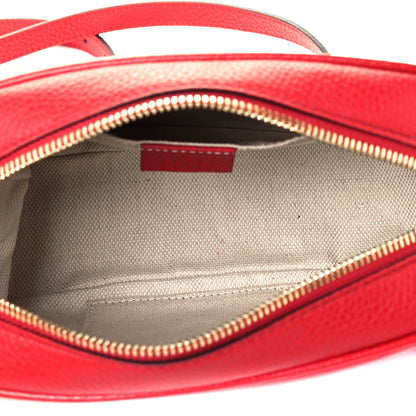 Gucci Pebbled Calfskin Small Soho Disco Bag Vibrant Red 4 of 10