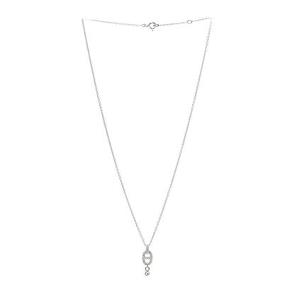 Hermes 18K White Gold Diamond PM Chaine d'Ancre Enchainee Necklace 3 of 6