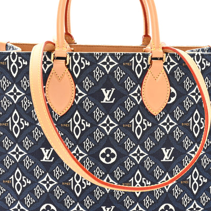 Louis Vuitton Jacquard Since 1854 Onthego MM Blue 7 of 9