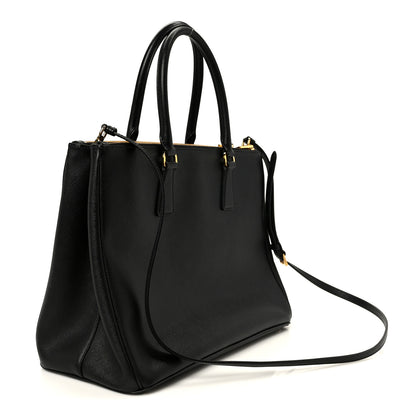 Prada Saffiano Lux Large Galleria Double Zip Tote Black 3 of 11