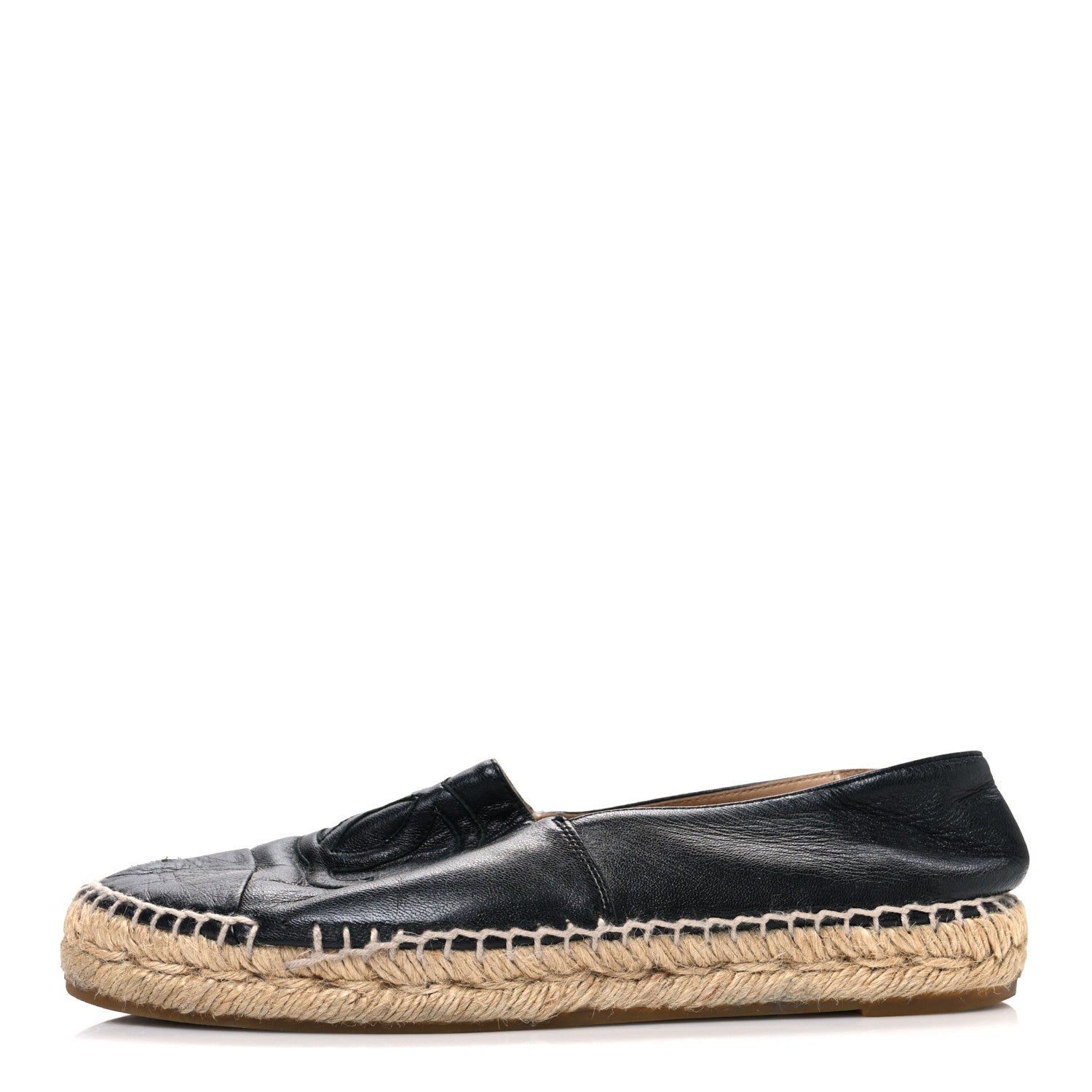 Chanel Lambskin CC Espadrilles 36 Black 1 of 11