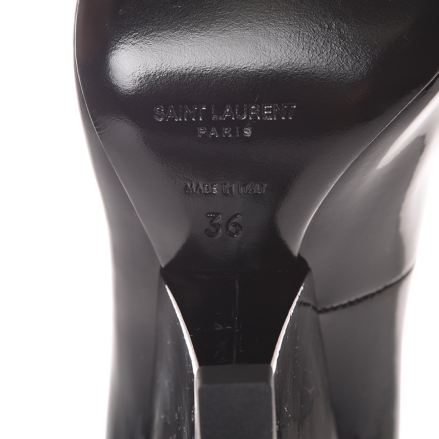 Saint Laurent Patent Niki 105 Pump 36 Black 6 of 7