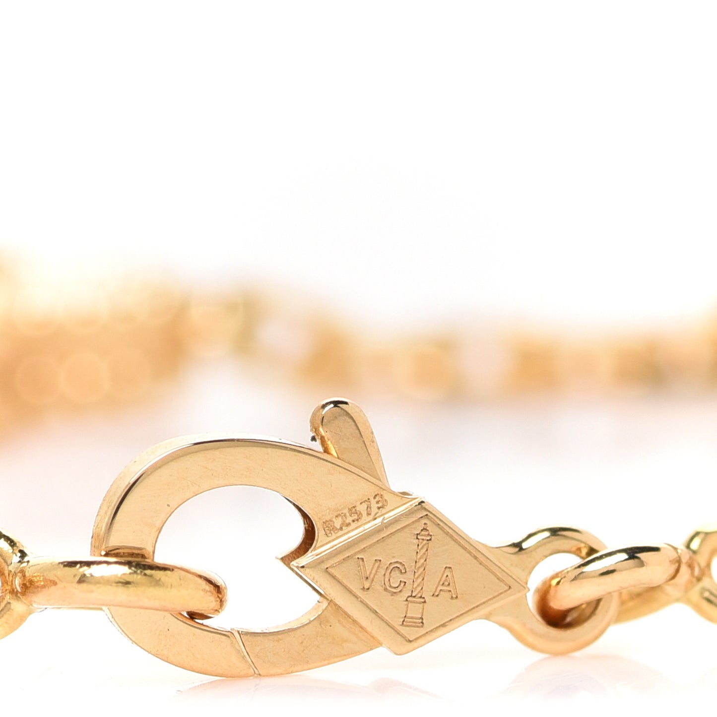 18K Yellow Gold Mother of Pearl 5 Motifs Vintage Alhambra Bracelet