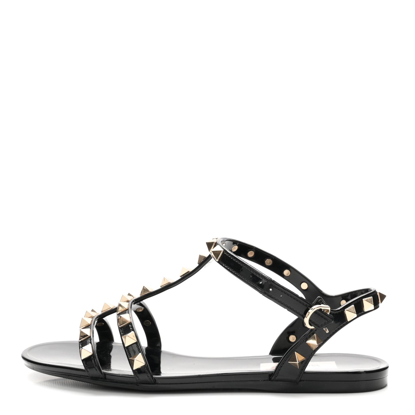 PVC Jelly Rockstud Caged Sandals 35 Black