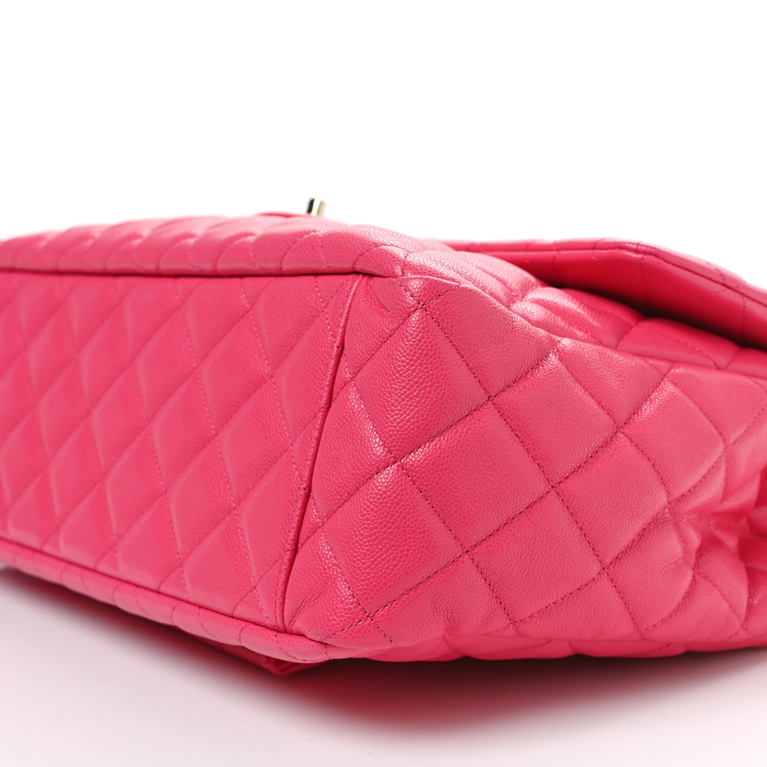 Chanel Caviar Quilted XXL Travel Flap Bag Dark Pink 10 of 12