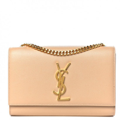 Saint Laurent Grain De Poudre Small Monogram Kate Satchel Nude Powder 1 of 7