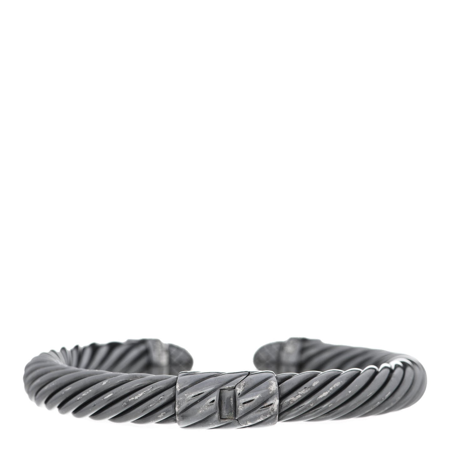 Blackened Sterling Silver Diamond Empire Cable Bracelet
