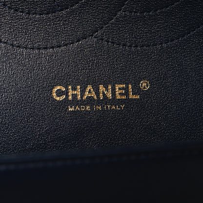 Chanel Lambskin Quilted Jumbo Double Flap Navy 6 of 11