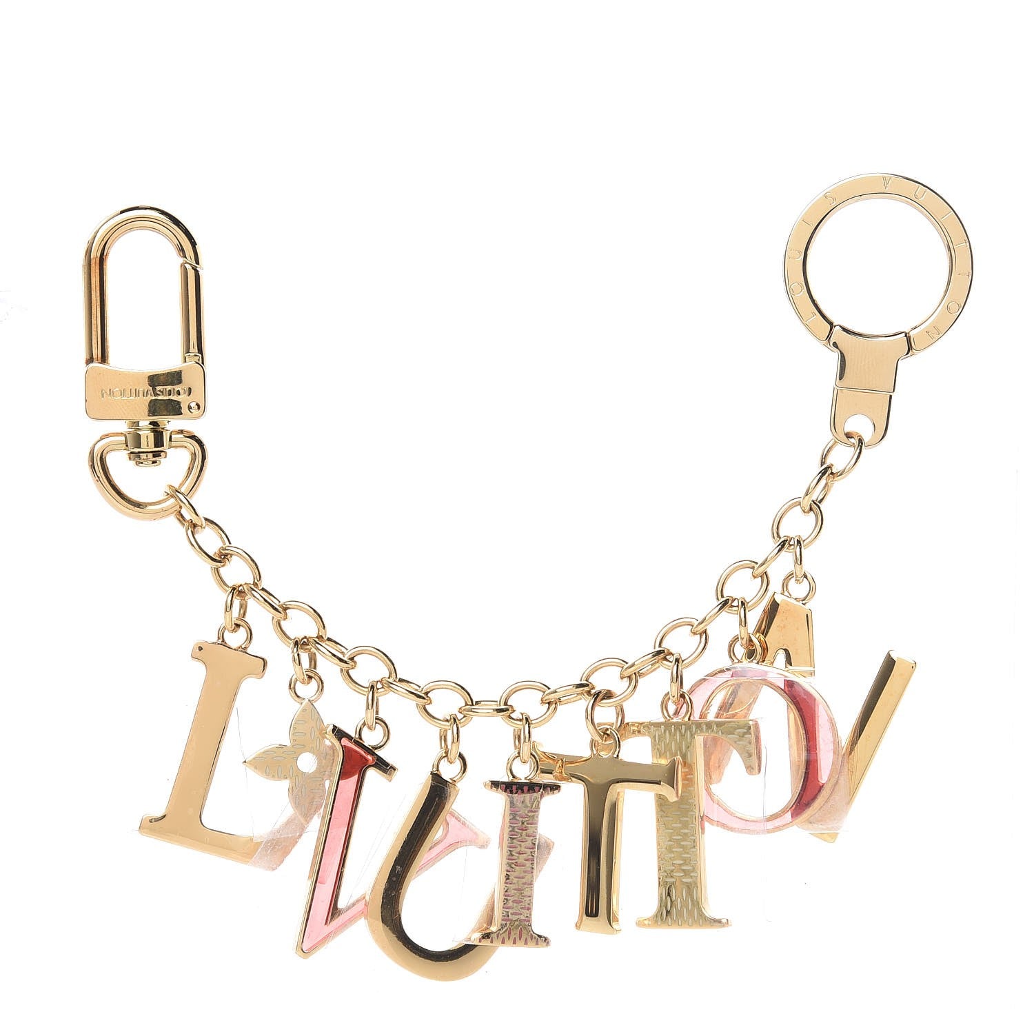 Louis Vuitton LV Tag Bag Charm Gold 1 of 2