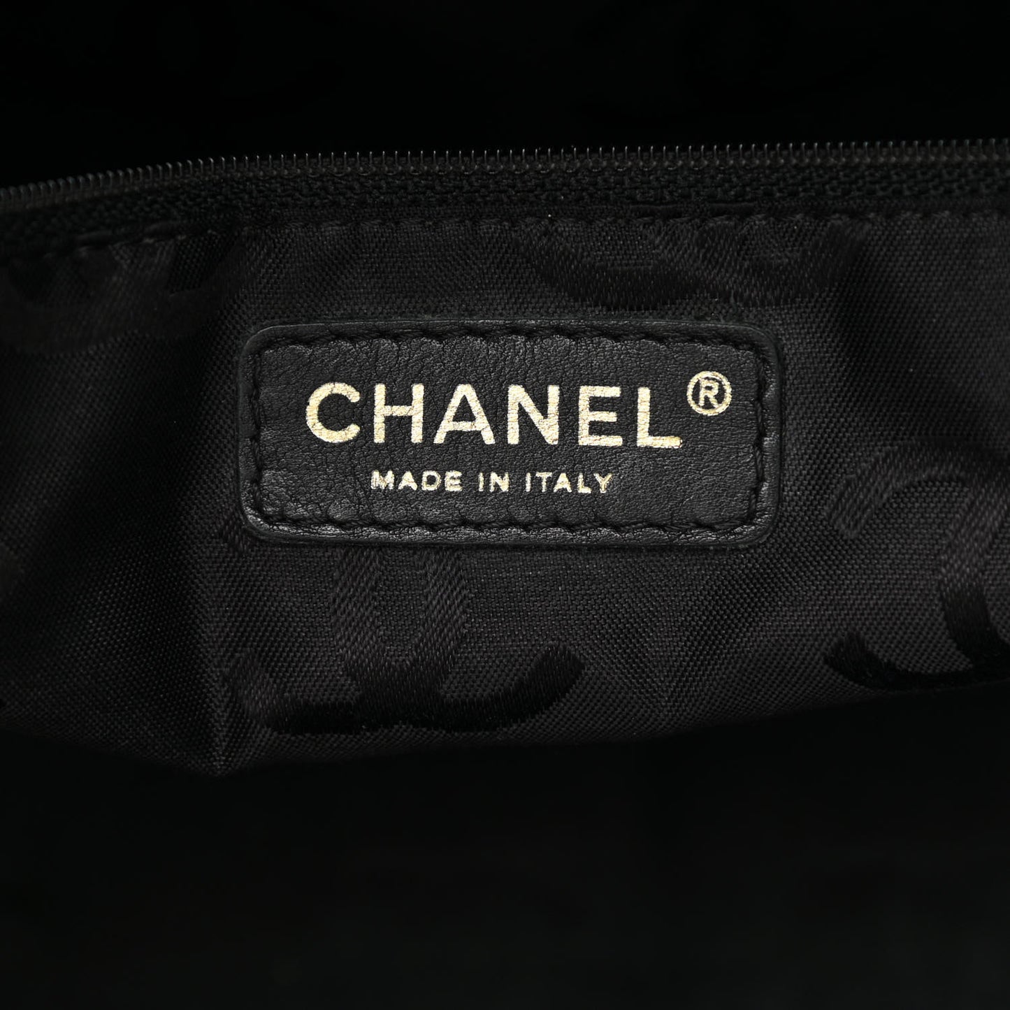 Calfskin Contrast Stitch Surpique Tote Black