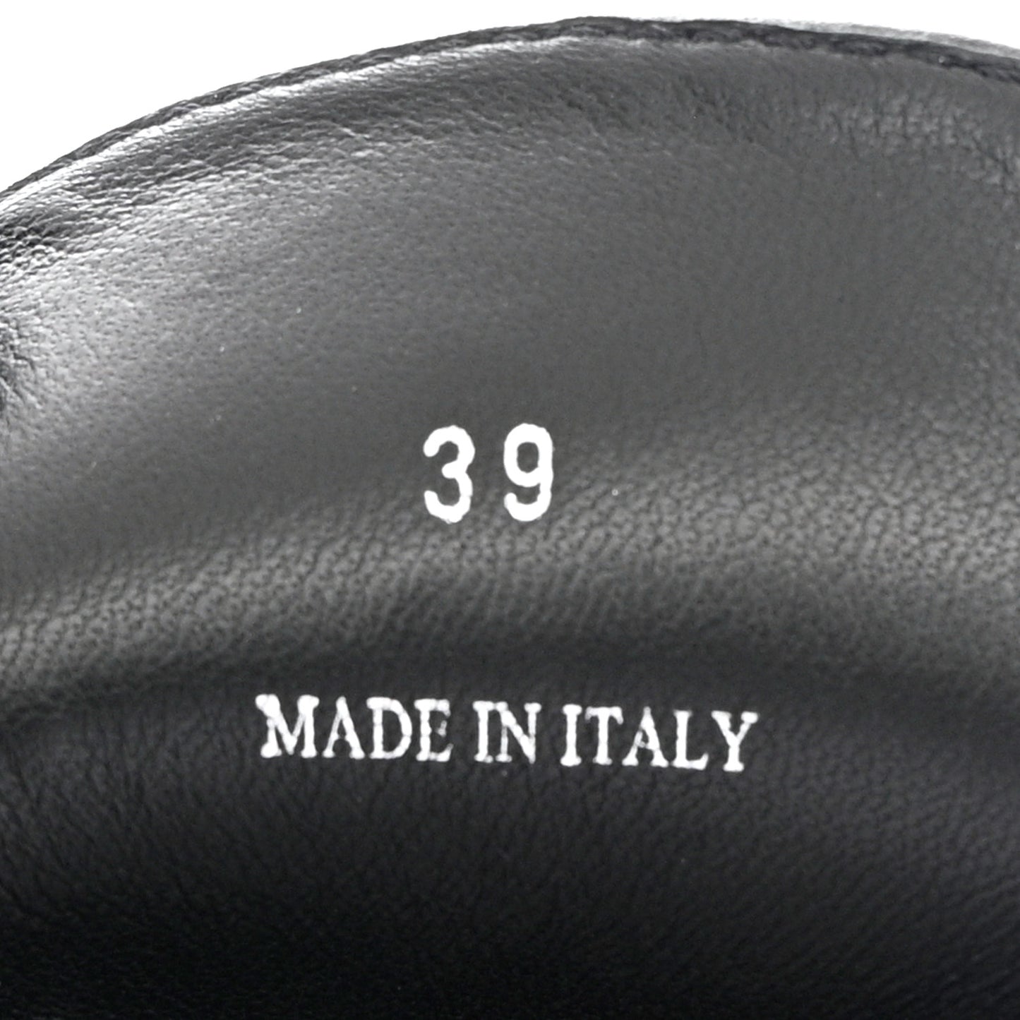 Natural Calfskin Metal Triangle Logo 45mm Clogs 39 Black