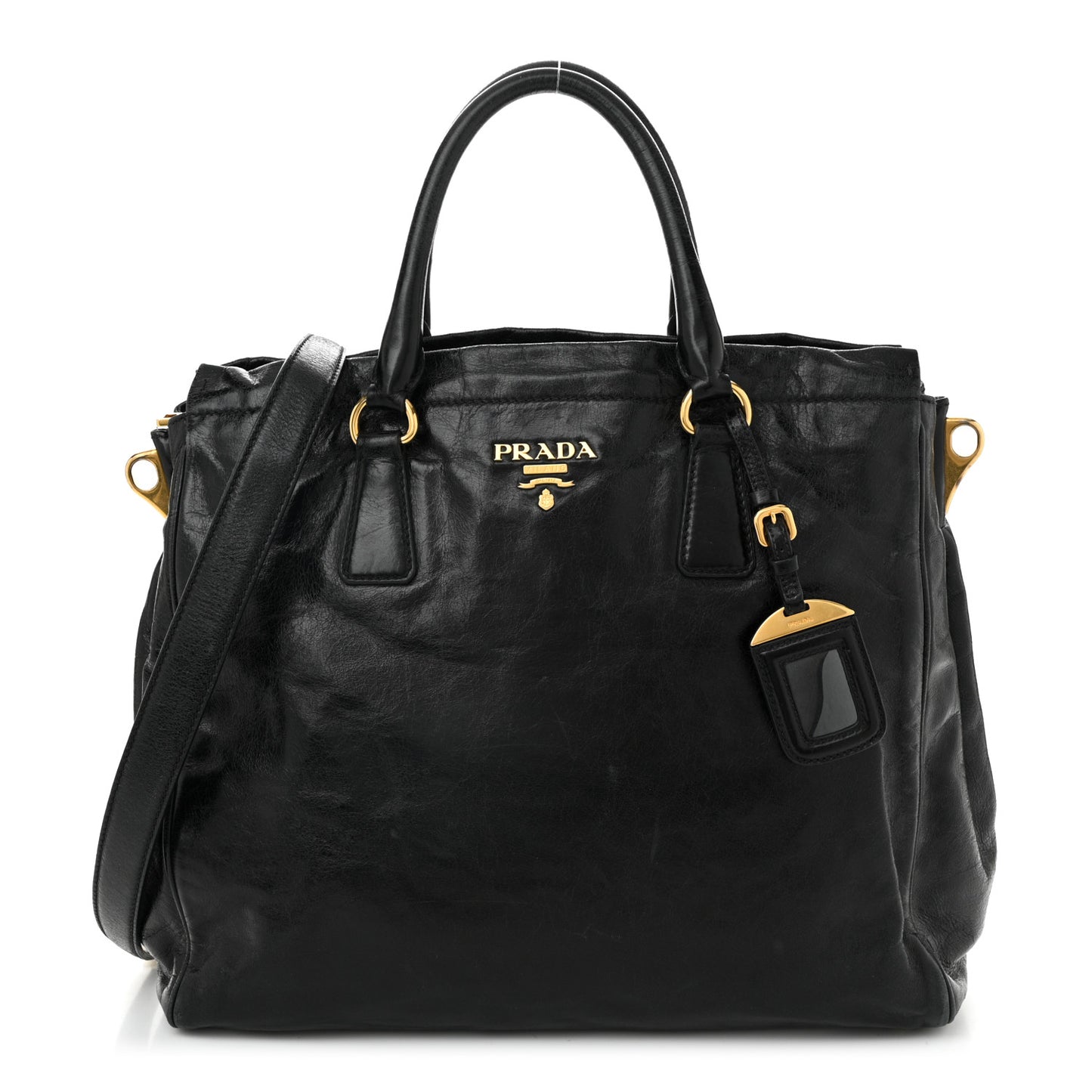 Glace Calf Tote Black