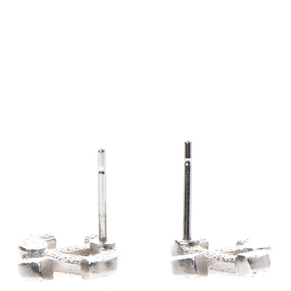 Chanel Crystal CC Earrings Silver 3 of 6