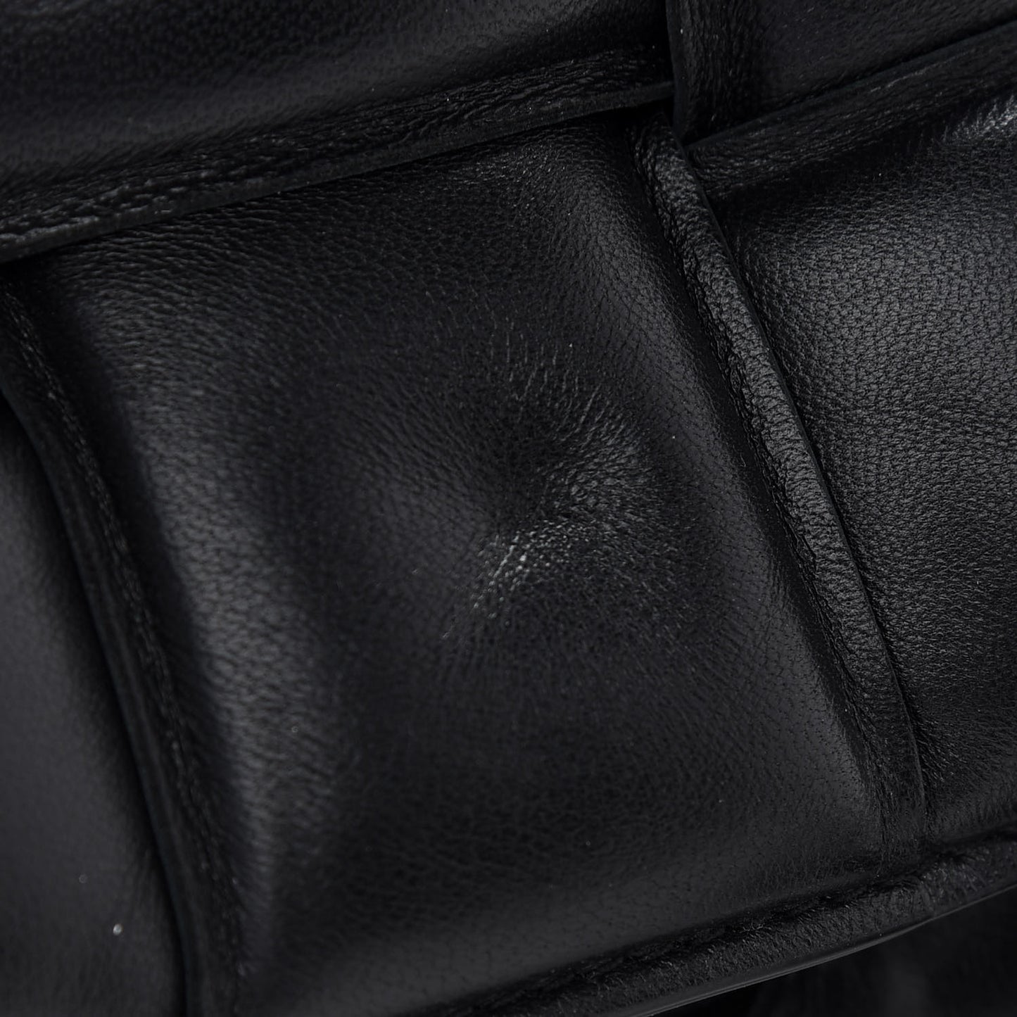 Nappa Maxi Intreccio Padded Cassette Crossbody Bag Black