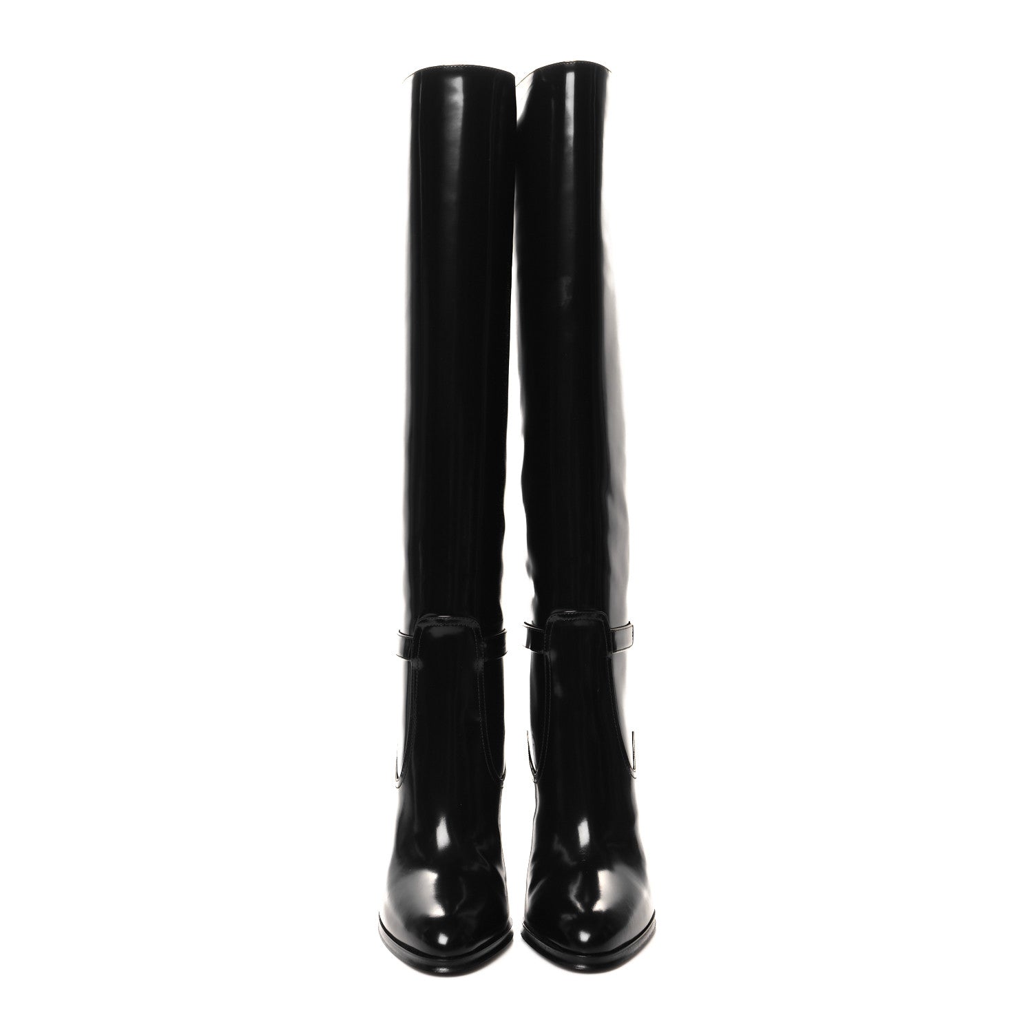 Saint Laurent Patent Calfskin Diane 100 Boots 39 Black 2 of 8