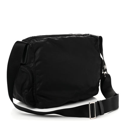 Prada Re-Nylon Vela Saffiano Pocket Double Zip Shoulder Bag Black 3 of 11