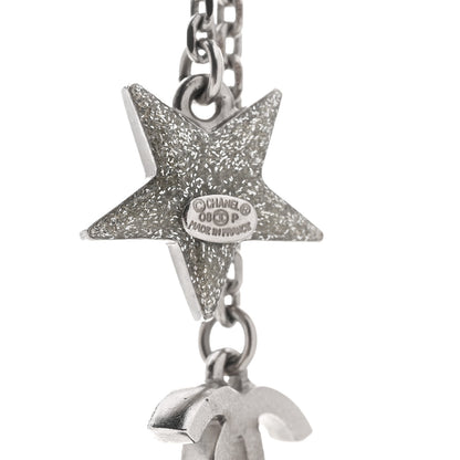 Chanel Glitter Resin CC Star Drop Earrings Silver 4 of 4