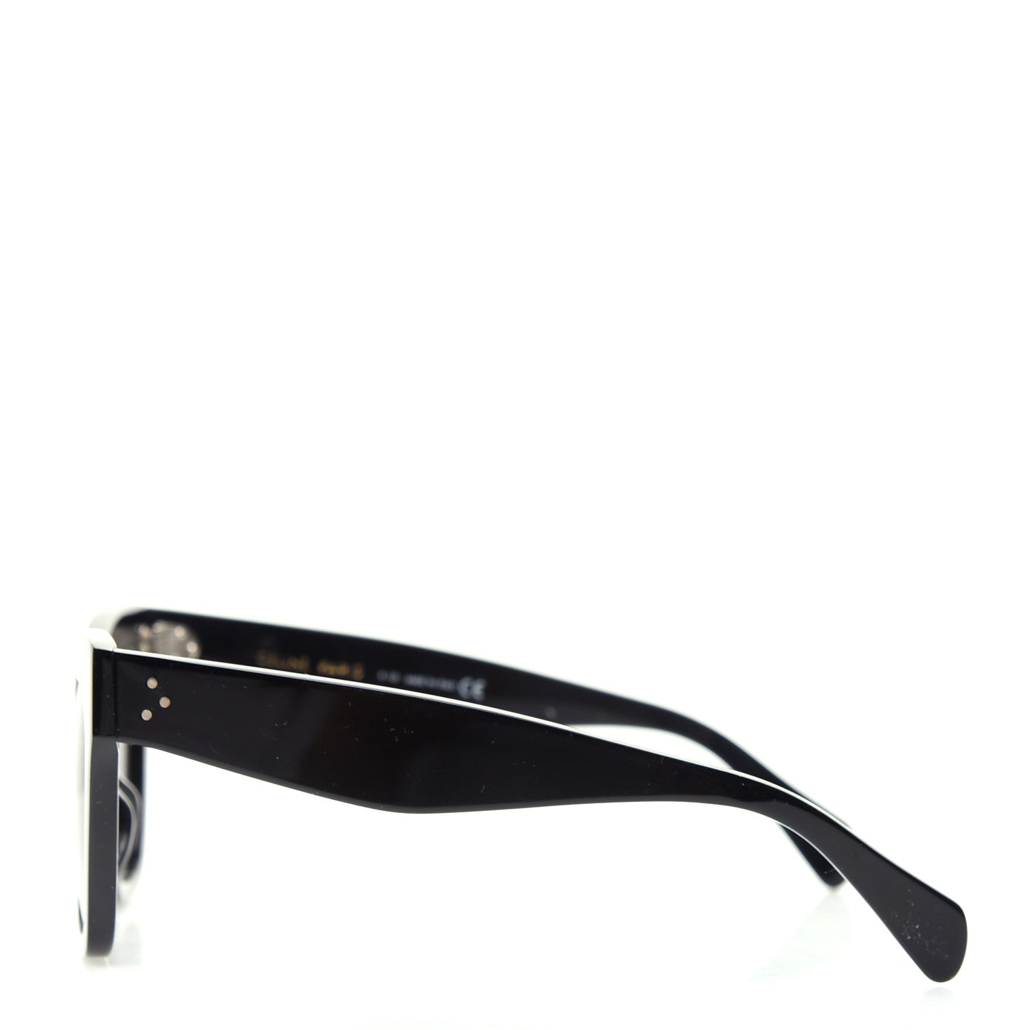 Celine Acetate Polarized Cat Eye Sunglasses CL4004IN Black 3 of 6