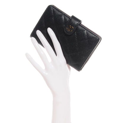 Chanel Caviar Quilted Zipped Pocket Wallet Black 2 of 9