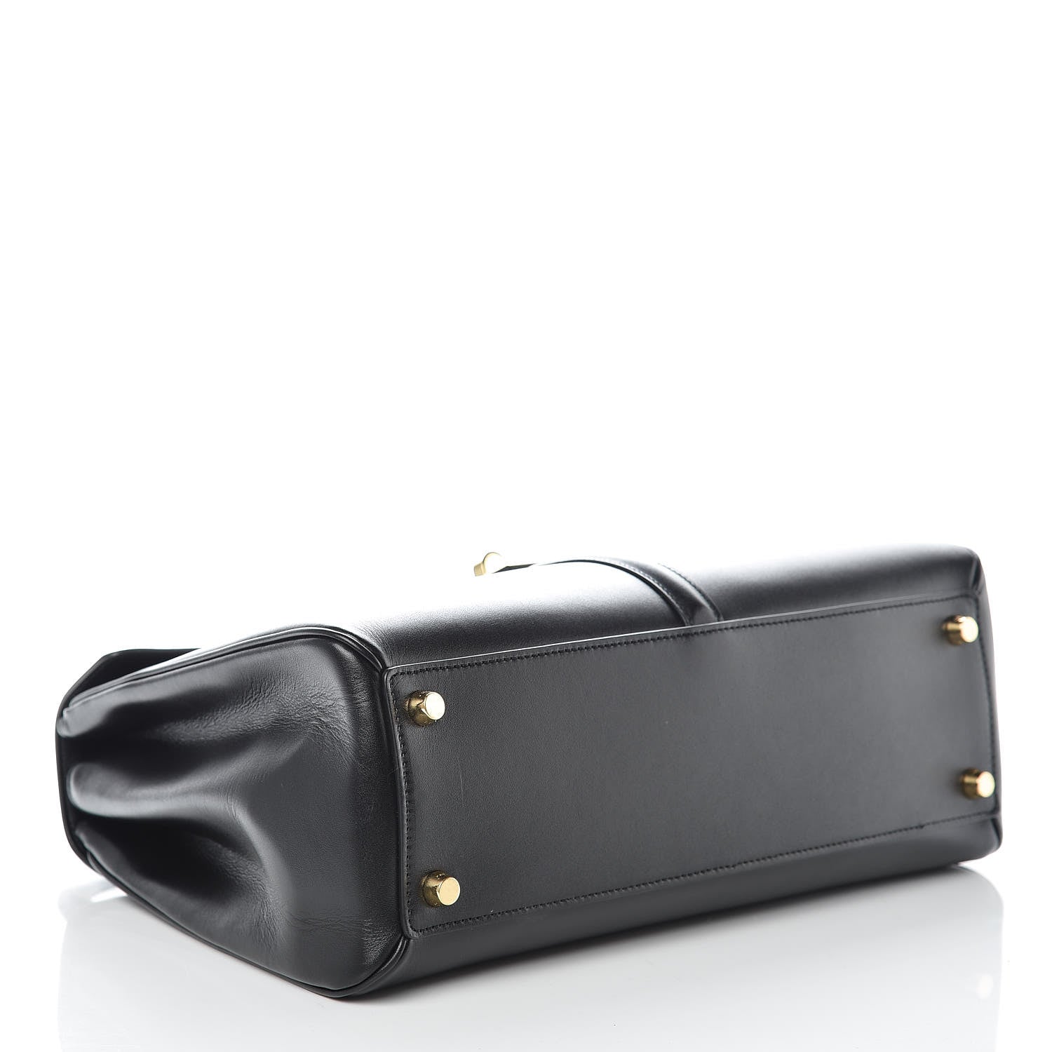 Celine Satinated Calfskin Medium 16 Top Handle Bag Black 4 of 14