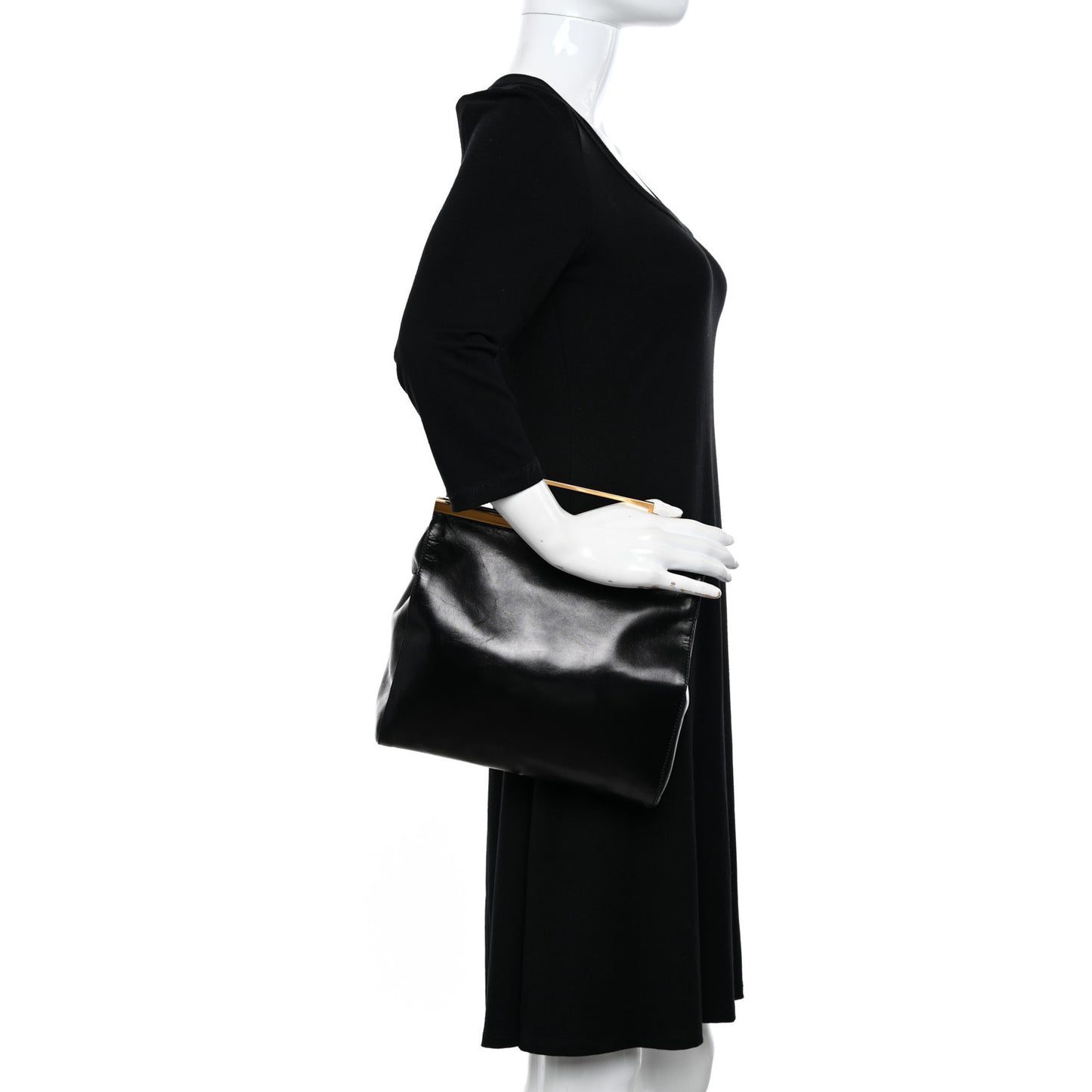 Glossy Nappa Long Harper Black