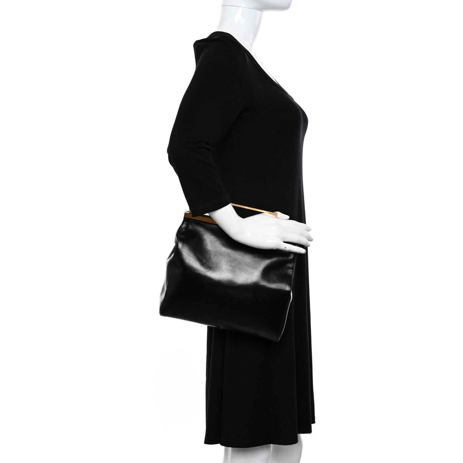 The Row Glossy Nappa Long Harper Black 2 of 14