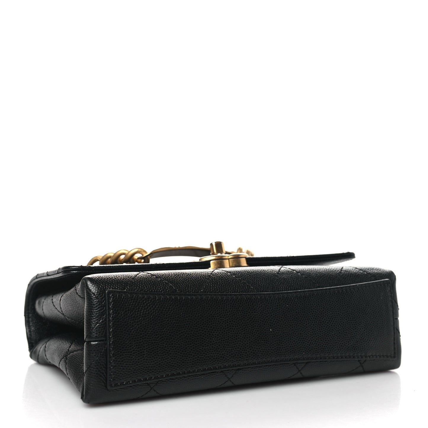 Caviar Quilted Mini Bracelet On Chain Flap Black