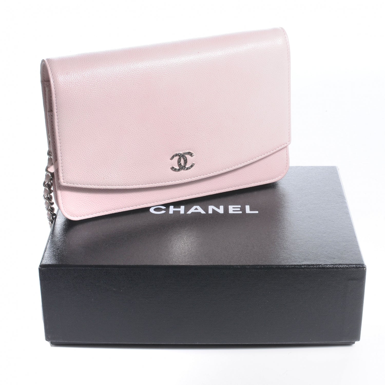 Chanel Caviar Wallet on Chain Pink 4 of 8