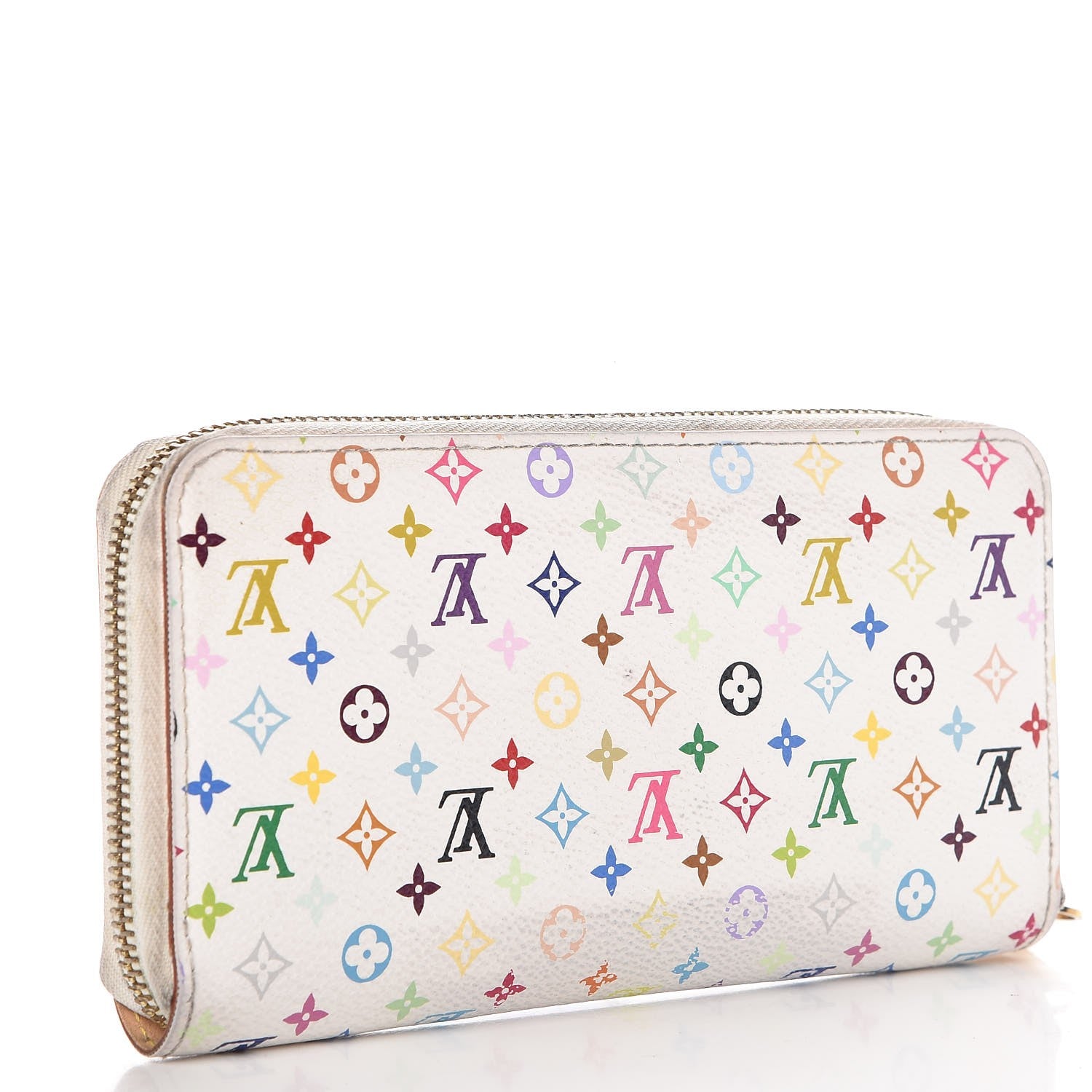 Louis Vuitton Monogram Multicolor Zippy Wallet White 3 of 10