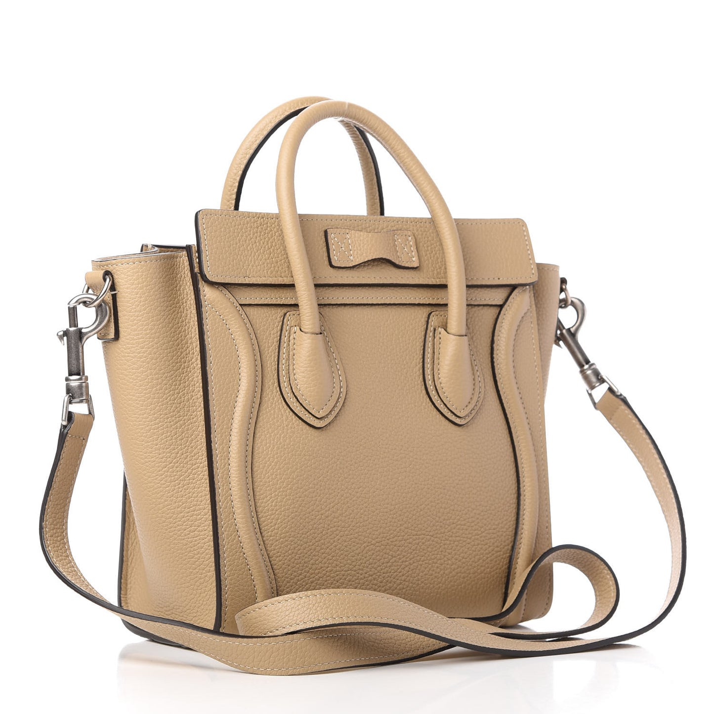Drummed Calfskin Nano Luggage Dune