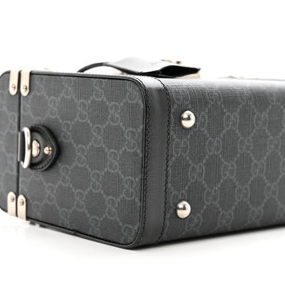 Gucci GG Supreme Monogram Calfskin Savoy Top Handle Beauty Case Black 9 of 10