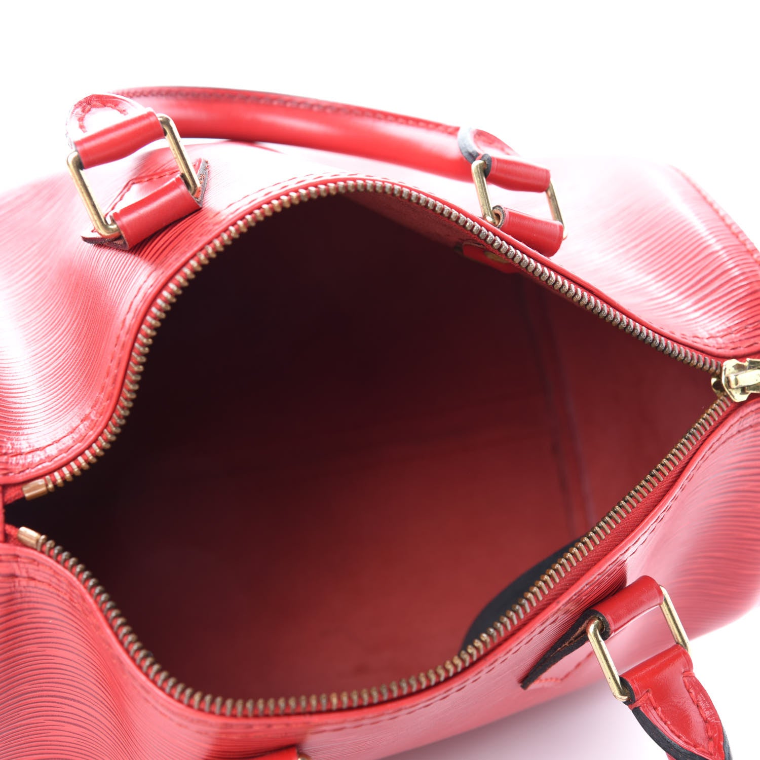 Louis Vuitton Epi Speedy 25 Castillan Red 5 of 15