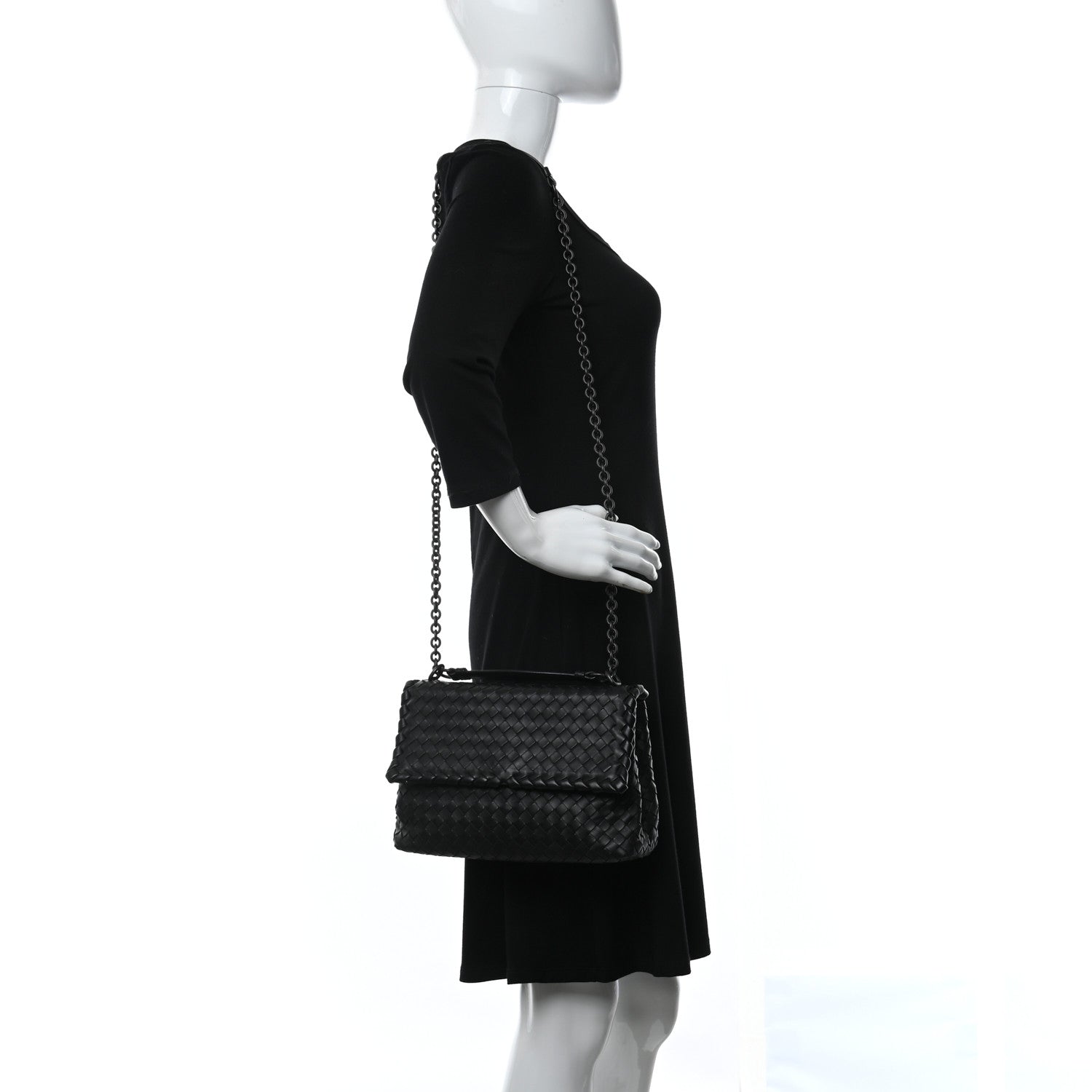 Bottega Veneta Nappa Intrecciato Large Olimpia Bag Black 2 of 8
