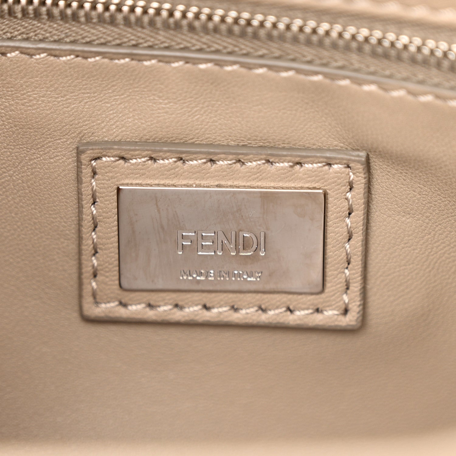 Fendi Nappa Mini Peekaboo Iconic Satchel Tortora 7 of 11